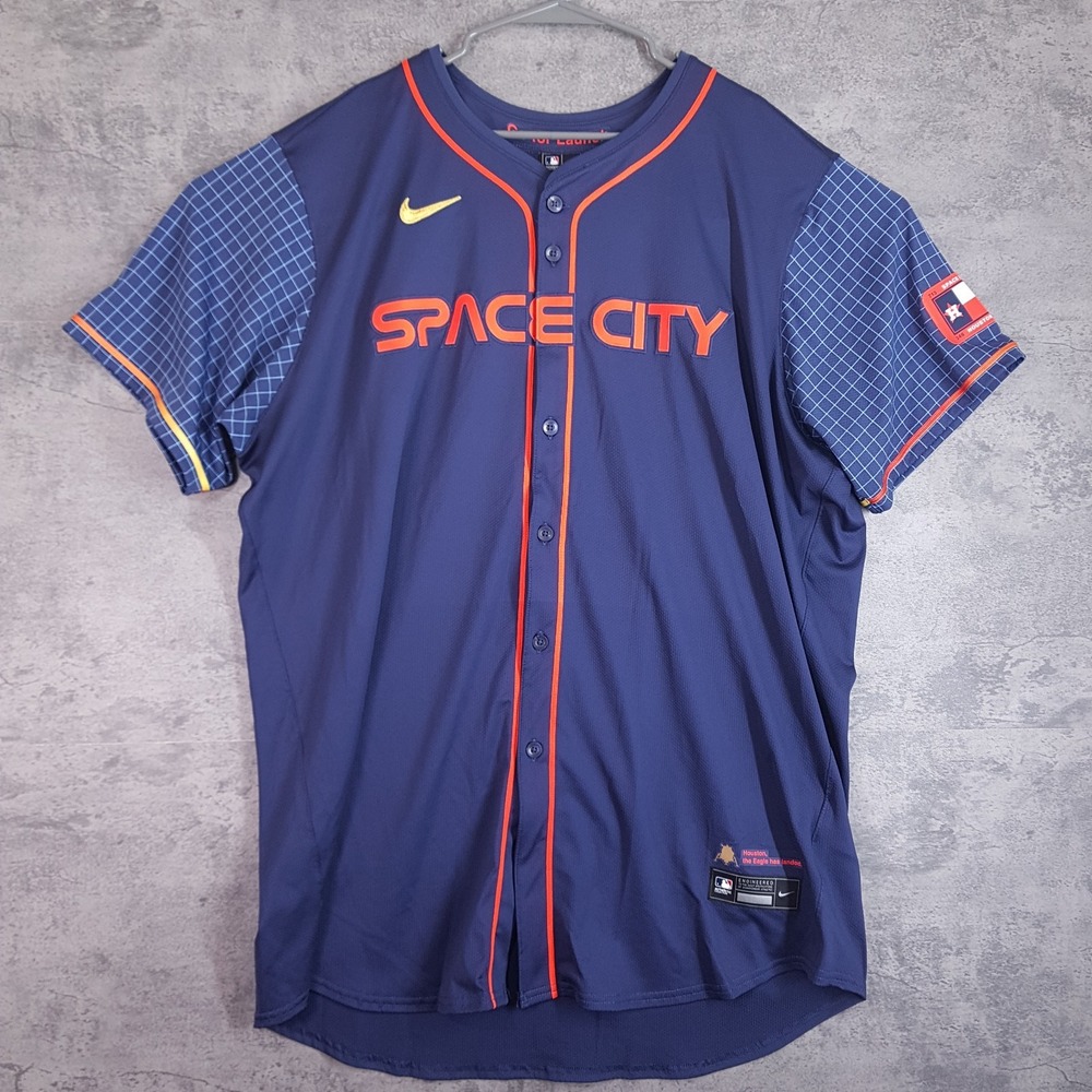 NIKE Authentic Houston Astros Connect SPACE CITY Baseball Jersey Mens 56 3XL USA